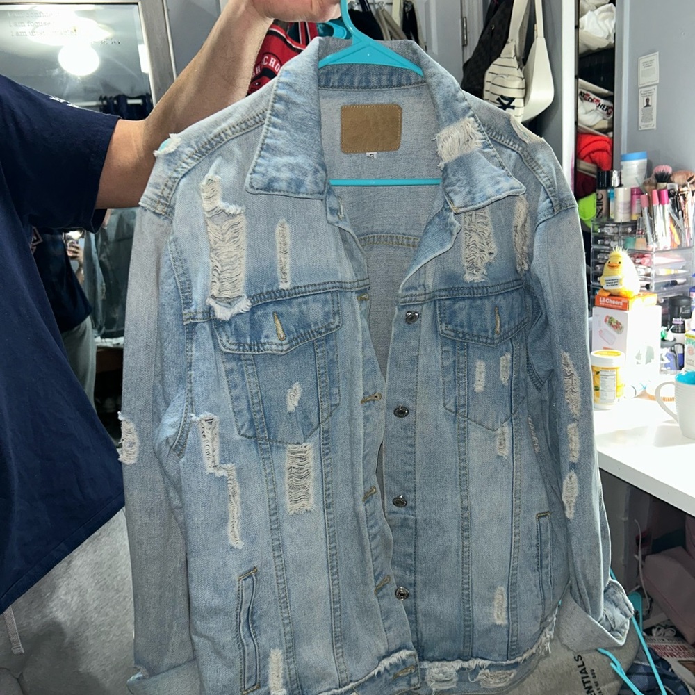 Oversized Light Blue Denim Jacket